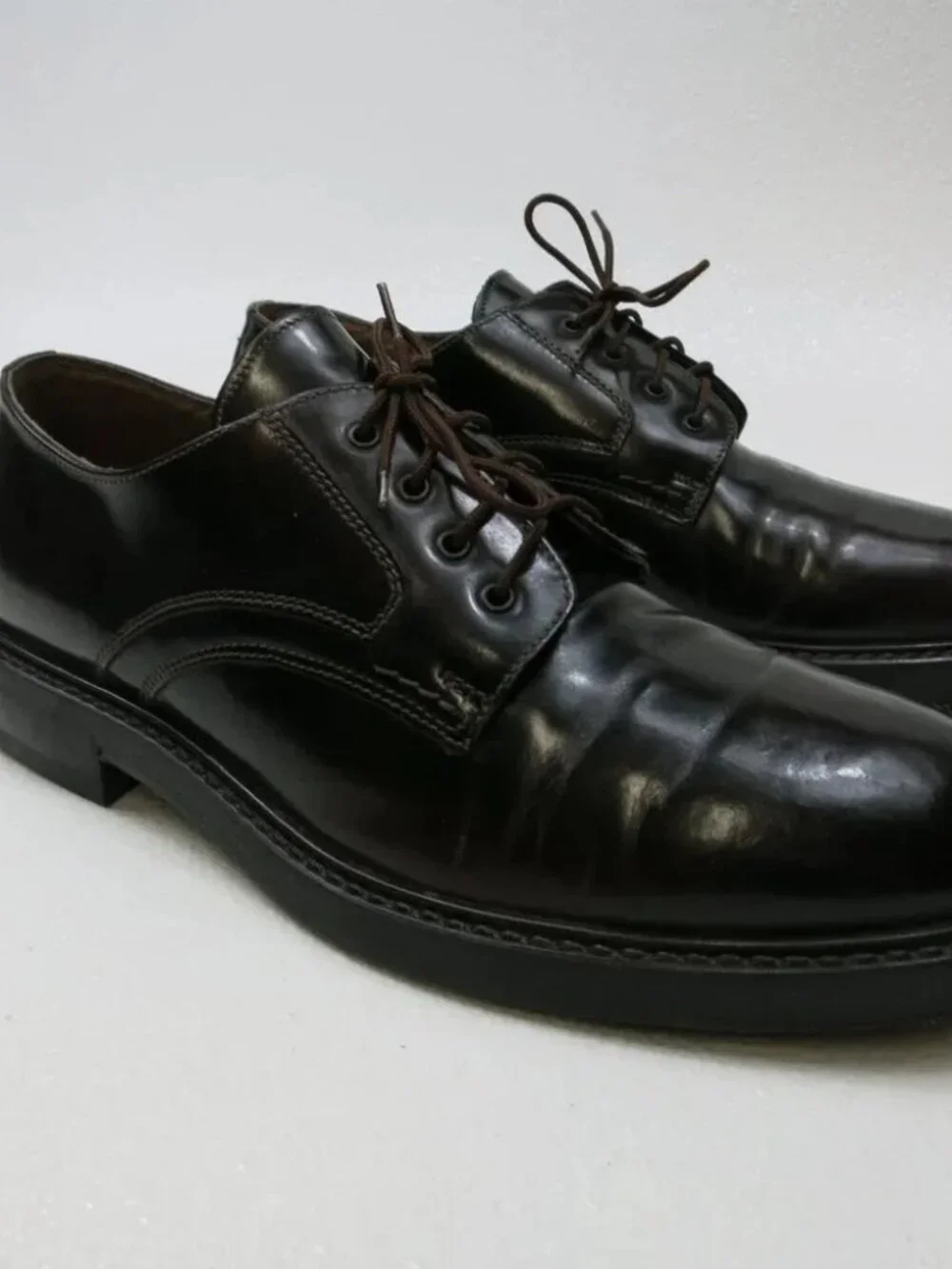 Romano Sicari Dark Brown Leather Dress Footwear Oxfords Shoes Footwear Italy 43